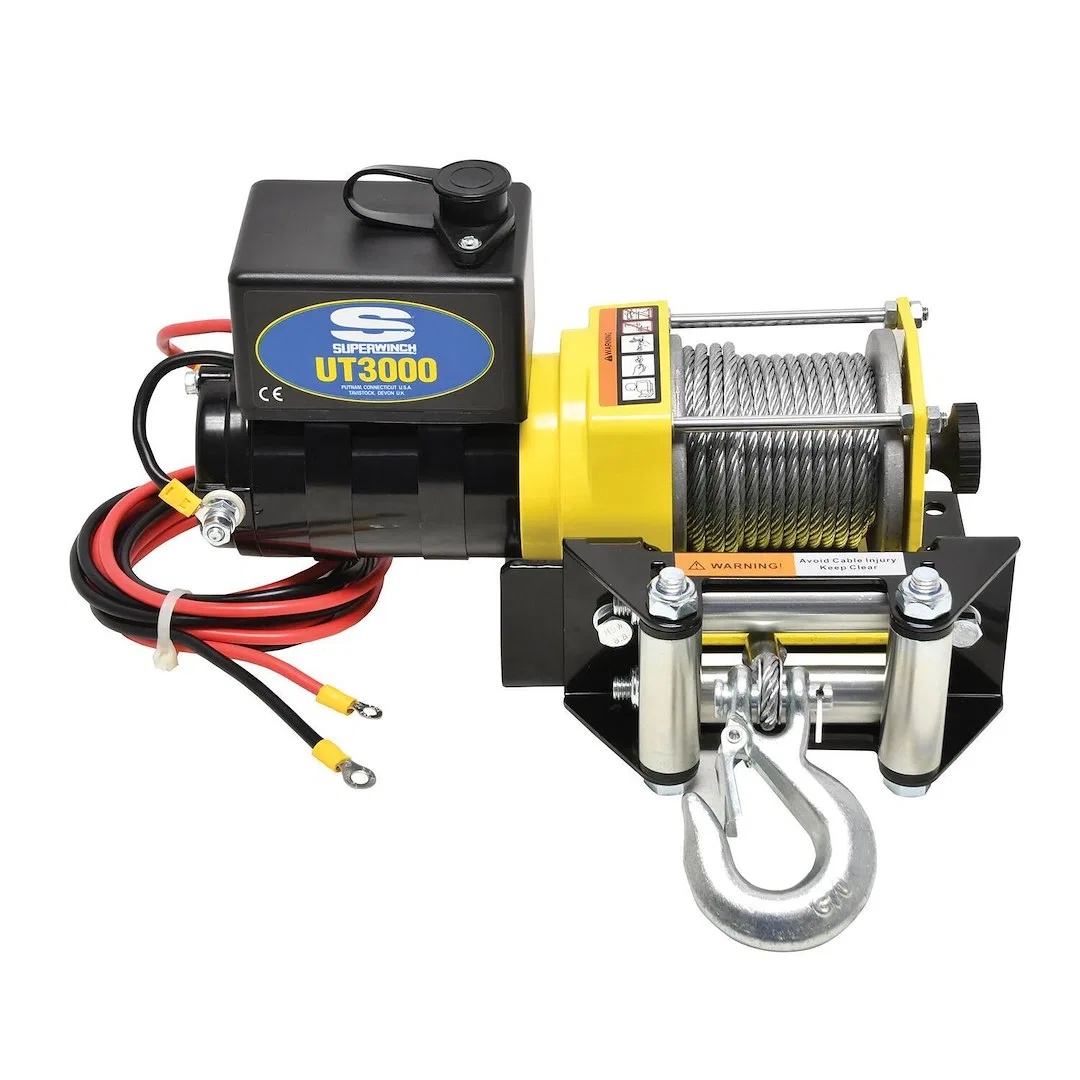 1331200 – SUPERWINCH Winch, Vehicle Mounted Utility Winch 12 Volt Electric 3000 Pound Line Pull Capacity 40 Foot Wire...